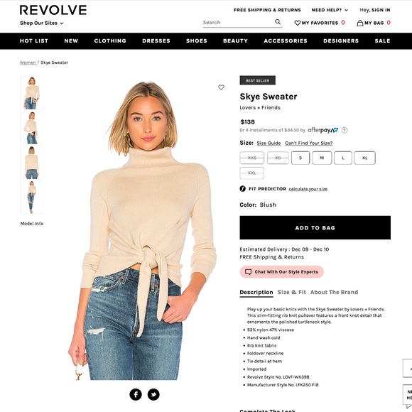 Lovers + Friends Sweaters - NEW Lovers + Friends Skye Sweater Blush